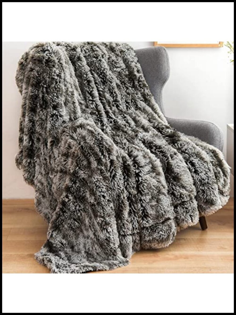 Faux Fur Throw Blanket Fuzzy Plush Cozy Couch Bed Living Room